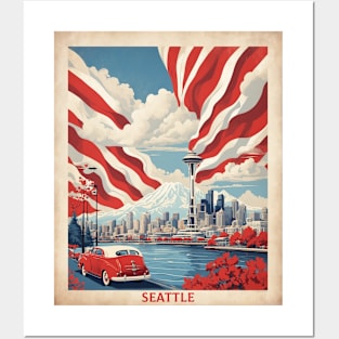 Seattle Washington United States of America Tourism Vintage Poster Posters and Art